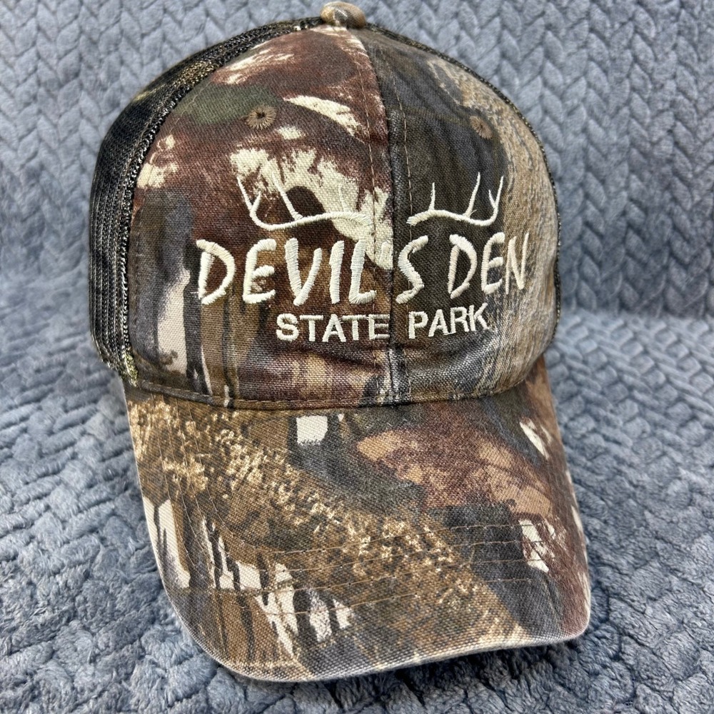 Devil's Den State Park Mens Camo‎ OC Hat Trucker Mesh Adjustable OSFM
